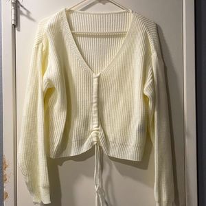 Cropped knit sweater